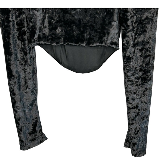 Dolls Kill Widow Transformed Kiss Corset Top S Fairy Goth Velvet Punk L/SL  Crop - Picture 9 of 12